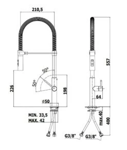 Paffoni Chef - Miscelatore Da Lavello Con Braccio Di Erogazione Flessibile, Cromo CH179CR -franke Shop 00c6803e028bb1f6ca1ae957