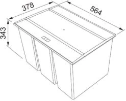 Franke Differenziatori - Pattumiera Incorporata Easysort 600-3-0 121.0494.192 -franke Shop 0415168dcd0ff01343a96905