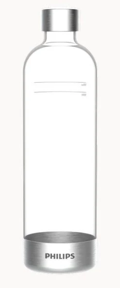 Philips GoZero - Bottiglia Per Soda Maker, 1 Litro, Plastica/acciaio Inox ADD912/10