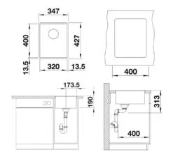 Blanco Subline 320 - Lavello In Silgranit, 347x427 Mm, InFino, Bianco Fine 527159 -franke Shop 0a4e945c07bc5559e6d493d5