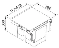 Franke Differenziatori - Cestino Rifiuti Incorporato Garbo 45-2 121.0200.692 -franke Shop 0a5b6dbb2bba660dcc04fb3c