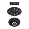 Blanco Accessori - Set Di Scarico C-overflow, BlackEdition, Nero Opaco 239975