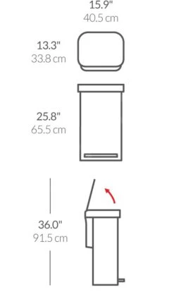 Simplehuman Pattumiere - Pattumiera Con Portasacchetti, 45 L, Acciaio Inox Spazzolato CW2024 -franke Shop 0aabfe5e2c21c5d02aa40510