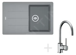 Franke Set - Set Da Cucina G56, Lavello In Granito BFG 611-78, Grigio Pietra + Miscelatore FC 650, Cromo 114.0323.879