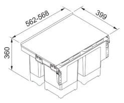 Franke Differenziatori - Cestino Portarifiuti Incorporato Garbo 60-4 121.0200.676 -franke Shop 1a0ccfbb6c38346b4b668d09