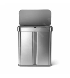 Simplehuman Pattumiere - Pattumiera Touchless Differenziata, Con Comando A Voce E Sensore Di Movimento, 58 L, Acciaio Inox Spazzolato ST2036 -franke Shop 1add9af730cd02f0b4ba7bba
