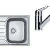 Franke Set - Set N79, Lavello In Acciaio Inox SKN 611-79 E Miscelatore FC 9547.031, Acciaio Inox/cromo 101.0618.832