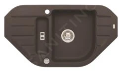 Alveus Niagara - Lavello In Granito 900x500 Mm, Con Comando Dello Scarico, Chocolate 1107861