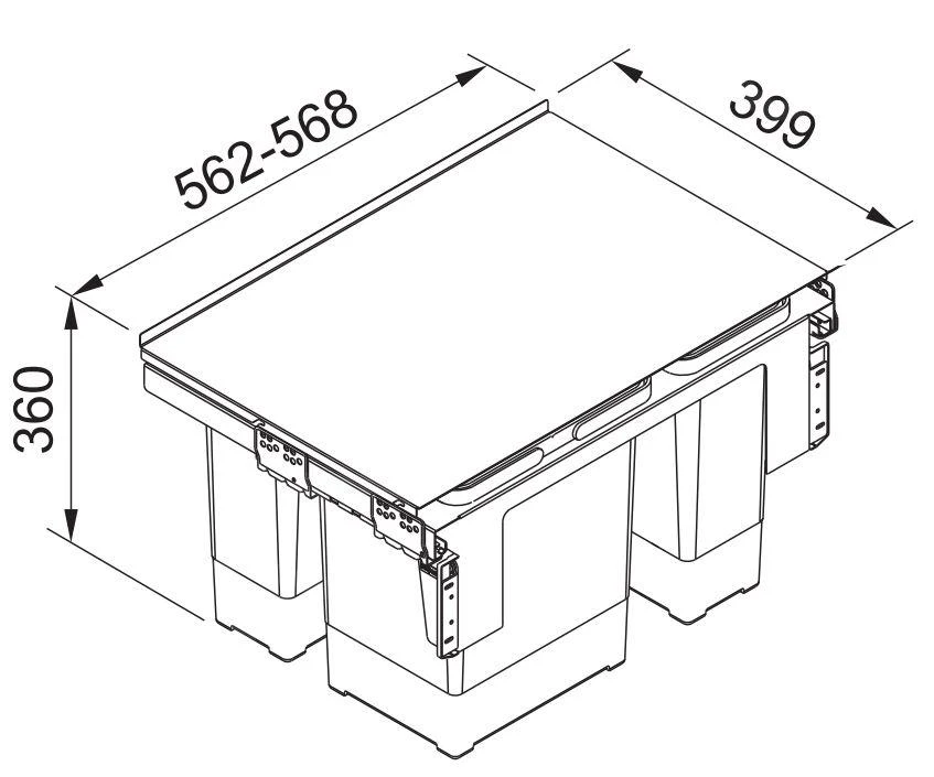 Franke Differenziatori - Cestino Rifiuti Incorporato Garbo 60-3 121.0200.680 4 Franke Differenziatori - Cestino Rifiuti Incorporato Garbo 60-3 121.0200.680 - immagine 2