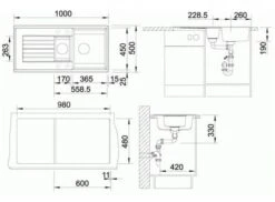 Blanco Zia 6 - Lavello In Silgranit, 1000x500 Mm, Antracite 514748 -franke Shop 372893c65957343a80487e32