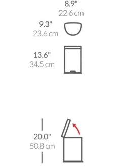 Simplehuman Pattumiere - Pattumiera 6 L, Acciaio Inox Spazzolato CW1834CB -franke Shop 397f121afe176573687c6b1d 1