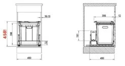 Franke Differenziatori - Cestino Portarifiuti Incorporato 350-45 121.0307.553 -franke Shop 3e161e94328d79ba8e877e40