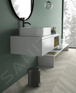 Sapho Accessori Bagno Gedy - Pattumiera Potty 3 L, Soft Close, Nero Opaco 320914 -franke Shop 49a4cb25ff2499dca33629a1