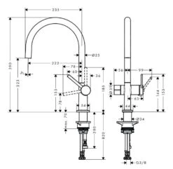 Hansgrohe M54 - Miscelatore Da Lavello Talis 220, Con Valvola D'arresto Per Elettrodomestici, Simil Inox 72805800 -franke Shop 51755617b66cff666caf04a4