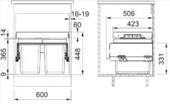 Franke Differenziatori - Cestino Portarifiuti Incorporato FX 60 26-11-11 121.0557.763 -franke Shop 52834a8b4a3f4946913c197e