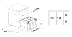 Blanco Flexon II - Pattumiera Incorporata, Differenziata, Capienza 42 L 526644 -franke Shop 583933c5e93ccadcd7d6f4d7