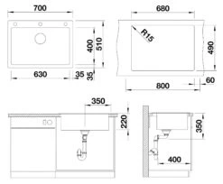Blanco Pleon 8 - Lavello In Silgranit, 700x510 Mm, Color Alluminio 523045 -franke Shop 5c18b5d256bb5bea9a6fc49b