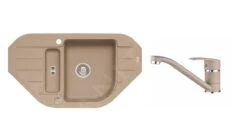 Alveus Set - Set Lavello Niagara 60 E Miscelatore Nina, Beige SETA154