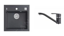 Alveus Set - Set Lavello Formic 20 E Miscelatore Nina, Carbon SETA071