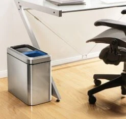 Simplehuman Pattumiere - Pattumiera Differenziata Scoperta 20 L, Acciaio Inox Spazzolato CW1470 -franke Shop 6b575a61c3b7ba4a34e652d7