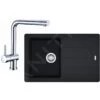 Franke Set - Set Da Cucina G97, Lavello In Granito BFG 611-78, Onice + Miscelatore SAMOA, Cromo 114.0439.152