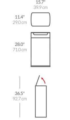 Simplehuman Pattumiere - Pattumiera 40 L, Touch-bar, Acciaio Inox Spazzolato CW2014 11 Simplehuman Pattumiere - Pattumiera 40 L, Touch-bar, Acciaio Inox Spazzolato CW2014 -franke Shop 7002ef5c61f23393f9f0713f
