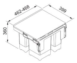Franke Differenziatori - Cestino Portarifiuti Incorporato Garbo 50-3 121.0200.691 -franke Shop 712baa50ec86988f90cdec03