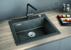 Blanco Palona 6 - Lavello In Ceramica, 615x510 Mm, Con Comando Remoto Dello Scarico, Nero 524738 -franke Shop 75c0d9fdd2718c59a6ab87d5