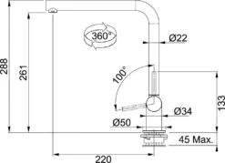 Franke Rubinetteria - Miscelatore Monocomando Per Lavello FN 9311.031, Sottofinestra, Cromo 115.0263.158 -franke Shop 75d989983151c7012c93145c