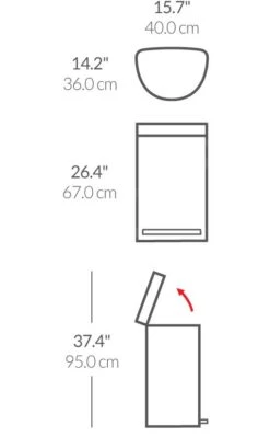 Simplehuman Pattumiere - Pattumiera 45 L, Acciaio Inox Spazzolato CW2030 -franke Shop 791ada4978a089bc0fdf7e7b