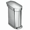 Simplehuman Pattumiere - Pattumiera Slim 45 L, Acciaio Inox Spazzolato CW2044 -franke Shop 7b959d6a27076d6833f79c47