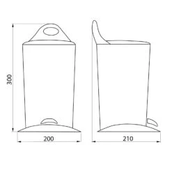Aqualine Accessori - Pattumiera Pedal 6 L, Antracite/bianco TRN-079-04 -franke Shop 7dd70d863ee0d74024ceccd5 1