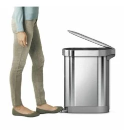 Simplehuman Pattumiere - Pattumiera Slim 45 L, Acciaio Inox Spazzolato CW2044 -franke Shop 7febcdfd5d32dfd2efeba28b