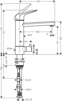 Hansgrohe Focus M42 - Miscelatore Da Lavello M424-H180 Con Valvola Di Arresto, Cromo 71813000 -franke Shop 8e7b488954875119d63a8373