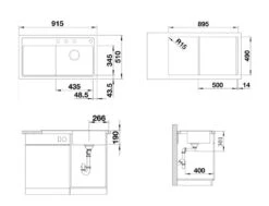 Blanco Zenar 5 - Lavello In Silgranit, 915x510 Mm, Con Comando Remoto Dello Scarico, Nero 526046 -franke Shop 9906875b1b49c5ca4d7e255d