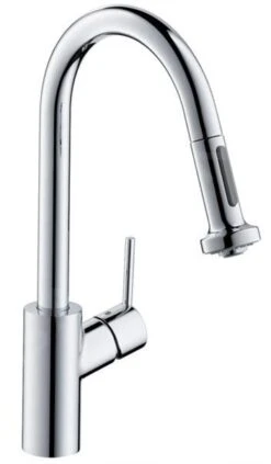 Hansgrohe Talis M52 - Miscelatore Sottofinestra Da Lavello M5216-H220, Con Doccetta Estraibile, SBOX, Cromato 73863000