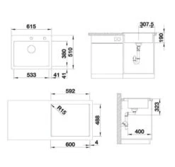 Blanco Palona 6 - Lavello In Ceramica, 615x510 Mm, Con Comando Remoto Dello Scarico, Nero 524738 -franke Shop 9bbe417eeab52cc59abc022f