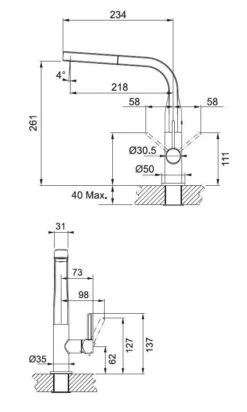 Franke Sinos - Miscelatore Da Lavello FG 0562.031 Con Bocca Di Erogazione Estraibile, Cromo 115.0259.975 -franke Shop 9cc38d342a909b6064ed686f