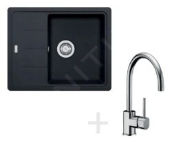 Franke Set - Set Da Cucina G54, Lavello In Granito BFG 611-62, Onice + Miscelatore FC 650, Cromo 114.0323.799