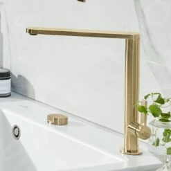 Villeroy & Boch Finera - Miscelatore Da Lavello, Color Oro 92700003 -franke Shop 9dbb01f2cd5d66400489d080