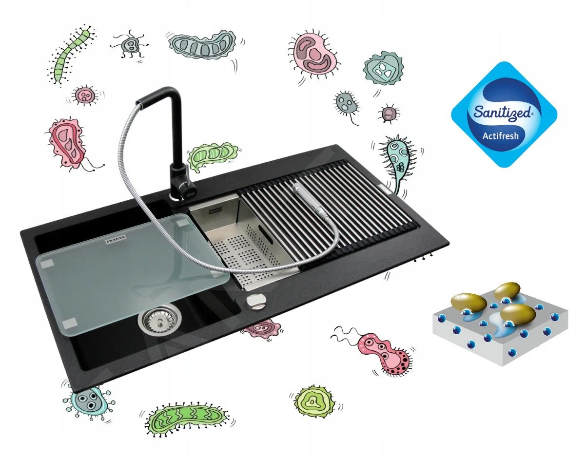 Franke Set - Set G169, Lavello In Fragranite MRG 611-78 BB E Miscelatore FP 0408.031, Nero Opaco/cromo 114.0650.573 8 Franke Set - Set G169, Lavello In Fragranite MRG 611-78 BB E Miscelatore FP 0408.031, Nero Opaco/cromo 114.0650.573 - immagine 6