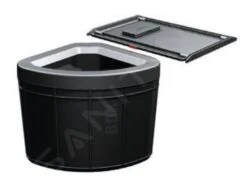 Franke Differenziatori - Cestino Portarifiuti Incorporato Solo 50, Nero 121.0307.568