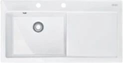 Franke Mythos - Lavello In Ceramica MTK 611-100/2, 1000x510 Mm, Glacier 124.0335.708