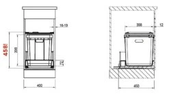 Franke Differenziatori - Cestino Portarifiuti Incorporato 350-40 121.0307.552 -franke Shop a4c43898859bd7a1a000a742