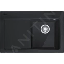 Franke Mythos - Lavello In Ceramica MTK 611-78/7, 780x510 Mm, Onice 124.0433.433