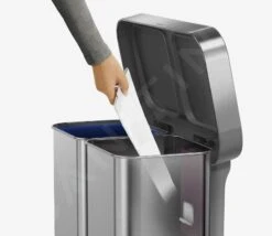 Simplehuman Pattumiere - Pattumiera Differenziata, Con Portasacchetti, 58 L, Acciaio Inox Spazzolato CW2025 -franke Shop a8b66ddaa2315c67060bc668