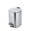 Nimco Pattumiere - Pattumiera 5 L, Acciaio Inox Opaco KOS 9005-10
