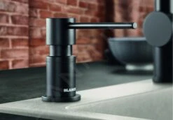 Blanco Accessori - Dispenser Di Detergente Lato, Nero Opaco 525789 -franke Shop b4532d471cfd97c5a29c7d6c