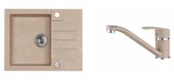 Alveus Set - Set Lavello Rock 30 E Miscelatore Nina, Beige SETA041