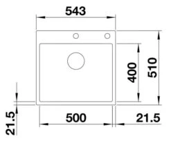 Blanco Subline 500 - Lavello In Silgranit, 543x510 Mm, Con Comando Remoto Dello Scarico, Nero 525999 -franke Shop c08ba7b47459058705378326